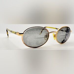 Capezio Gold Oval Metal Sunglasses Frames Only